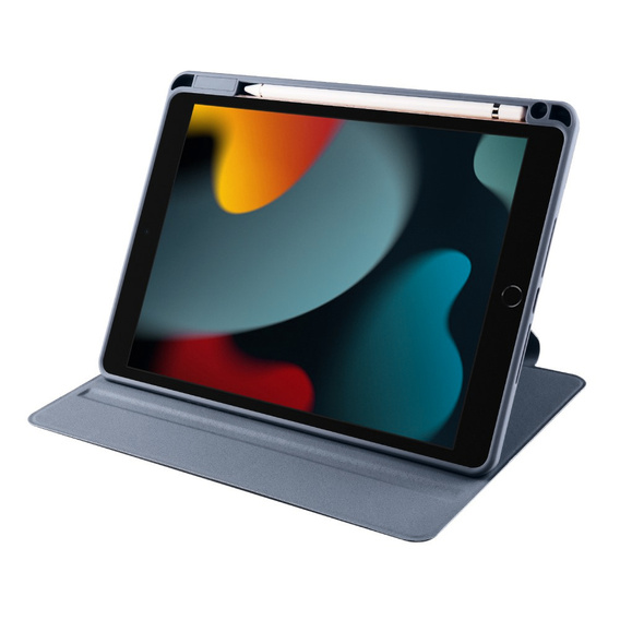 Etui do iPad 10.2" 2021/2020/2019 (9/8/7 gen.), z miejscem na rysik, Obrotowe 360°, Fioletowe
