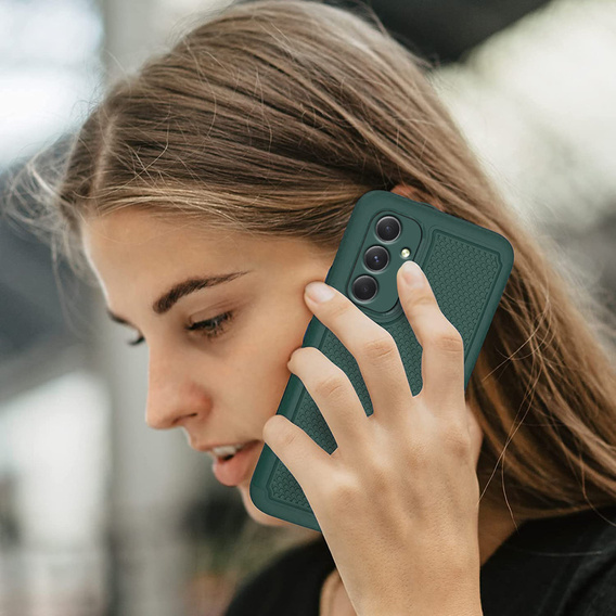 Etui do Samsung Galaxy A54 5G, Twill Dots, z ochroną aparatu, Zielone