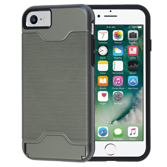 SHTL Etui Brushed KickStand Armor Apple iPhone 8/7 4.7 - Grey