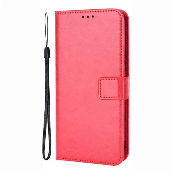 Etui z klapką do Oppo A78 5G, Crazy Horse Wallet, czerwone