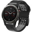 Silikonowy Pasek Two-Rows do Garmin Fenix 5/6/7 - Black/Grey