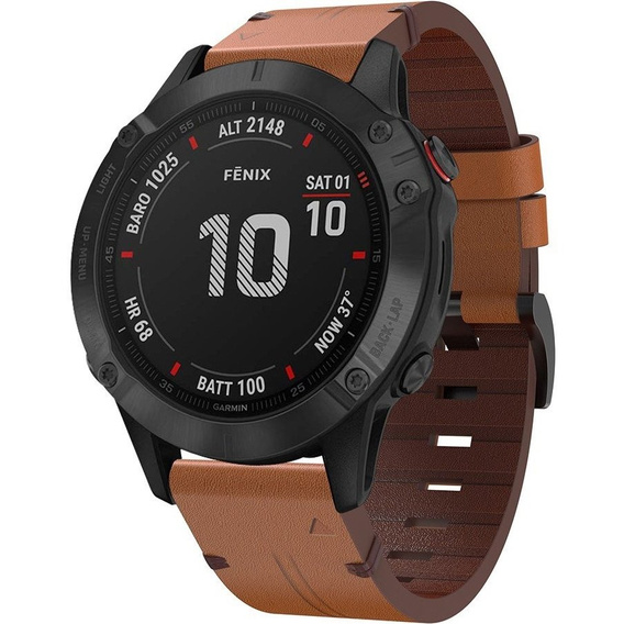 Skórzany Pasek do Garmin Fenix 5 6 7 Forerunner 965 955 945, Brązowy