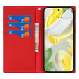 Etui z klapką do Google Pixel 10 Pro XL, Litchi Skin Grain, czarne