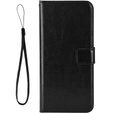 Etui z klapką do OnePlus 15R, Crazy Horse Wallet, czarne