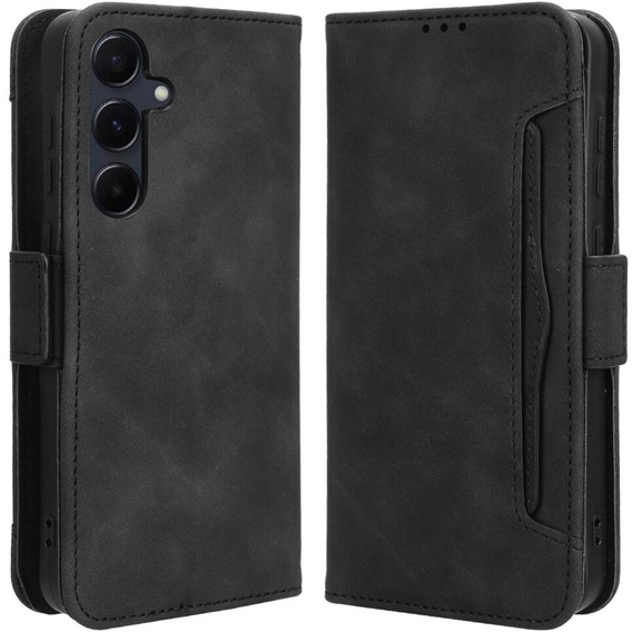 Etui z klapką do Samsung Galaxy A55 5G, Card Slot, czarne