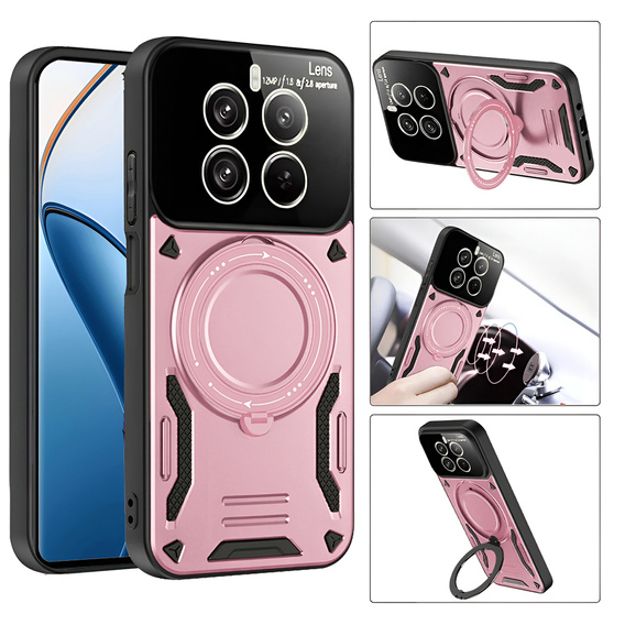 Etui pancerne do Realme 12 Pro 5G / 12 Pro+ 5G, Magnetic Ring, różowe