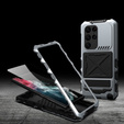 Etui pancerne do Samsung Galaxy S24 Ultra, Military Kickstand, srebrne