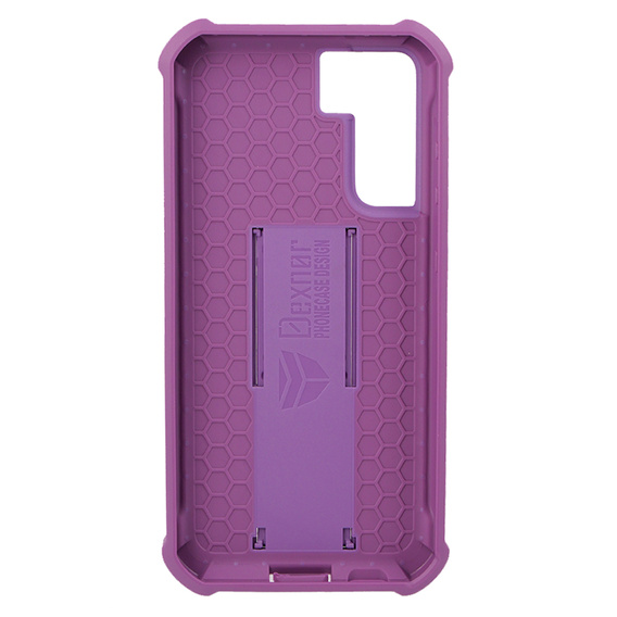 Etui pancerne do Samsung Galaxy S21 FE, Dexnor Full Body, fioletowe