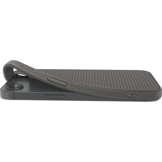 Etui Spigen Liquid Air do iPhone 16E – Marble Grey + Szkło Hartowane 9H
