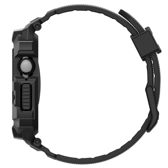 Pasek z Etui Spigen do Apple Watch 10 / 11 42mm, Rugged Armor Pro V2, Matte Black