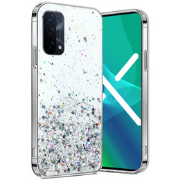 Etui do Oppo A54 5G/A74 5G/A93 5G, Glittery, przezroczyste