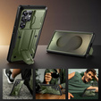 Etui do Samsung Galaxy S25 Ultra, Tongate MECH Series, Klips do paska, zielone