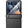 Etui do Motorola Razr 60 Ultra, PC Kickstand Case, ze szkłem, czarne