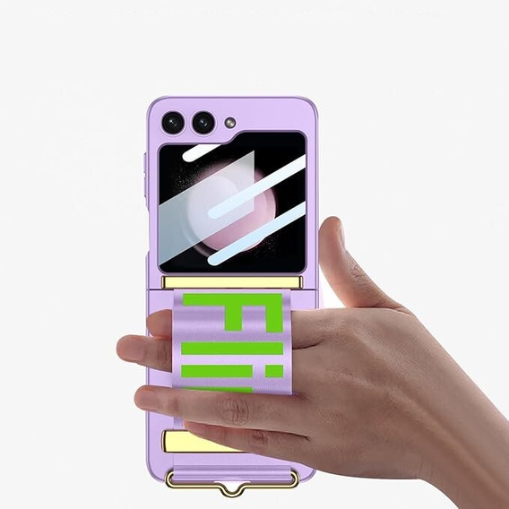 Etui do Samsung Galaxy Z Flip7 FE / Z Flip6, Strap Cover, fioletowe
