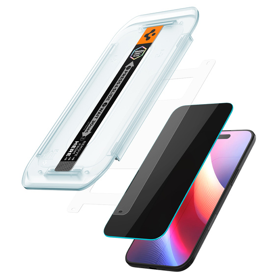 Spigen Glas.TR "EZ FIT" HD Szkło Hartowane prywatyzujące do iPhone Air (2 szt.)