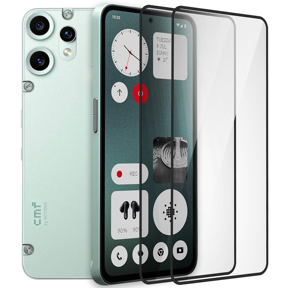 2x Szkło Hartowane do CMF Nothing Phone 2 Pro, ERBORD 3D pełne, szybka na cały ekran