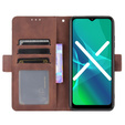 Etui z klapką do Oppo Reno5 Lite, Card Slot, brązowe