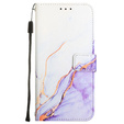 Etui z klapką do Xiaomi Redmi Note 13 Pro 4G / Xiaomi Redmi Note 14S / Xiaomi Poco M6 Pro 4G, Wallet, Marble fioletowe