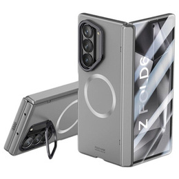 Etui do Samsung Galaxy Z Fold6 5G, z podstawką, do MagSafe, szare