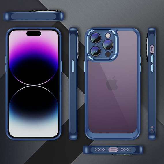 Etui do iPhone 14 Pro, ERBORD Impact Guard, niebieskie