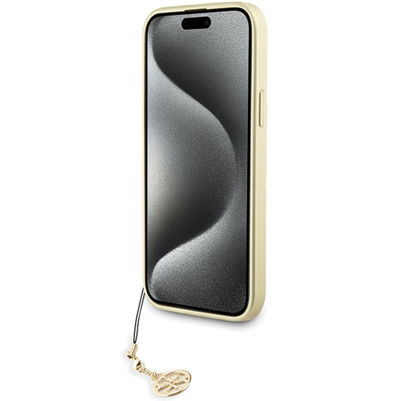 Etui GUESS do iPhone 15 Pro Max, 4G Charms Collection, szare