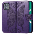 Etui z klapką do Motorola Edge 20 Lite, Butterfly, fioletowe