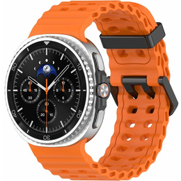 Pasek Silikonowy do Samsung Galaxy Watch 8 / 8 Classic, Pomarańczowy