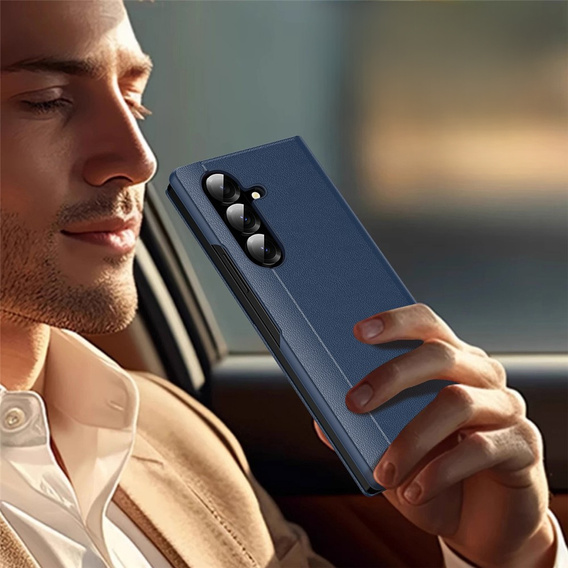 Etui do Samsung Galaxy Z Fold7, Smart View Wallet, niebieskie