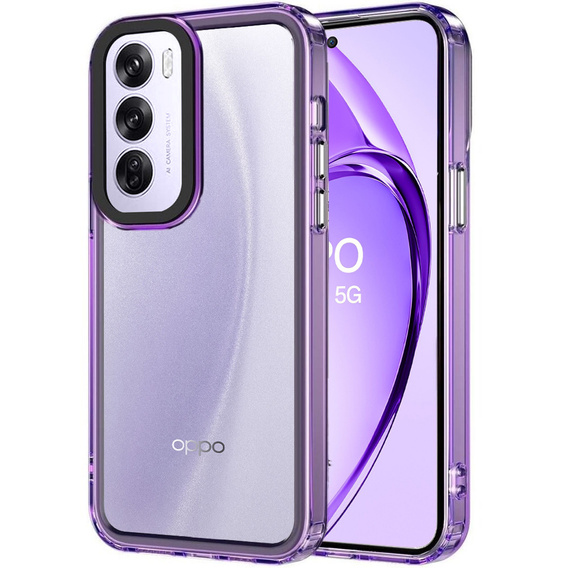 Etui do Oppo A80, Fusion Hybrid, przezroczyste / fioletowe