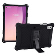 Etui do Lenovo Tab M9, pancerne z podstawką i paskiem, czarne