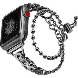 Kobieca bransoleta do Apple Watch 1/2/3/4/5/6/7/8/9/10/11/SE Ultra 1/2/3 42/44/45/46/49mm, Czarny