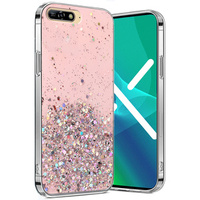 Etui do Huawei Y6 2018 / Honor 7A, Glittery, różowe