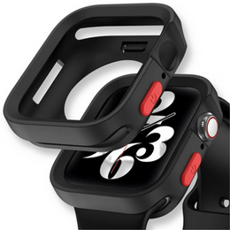 Etui Silikonowe do Apple Watch 4/5/6/SE 44mm, matowe czarne