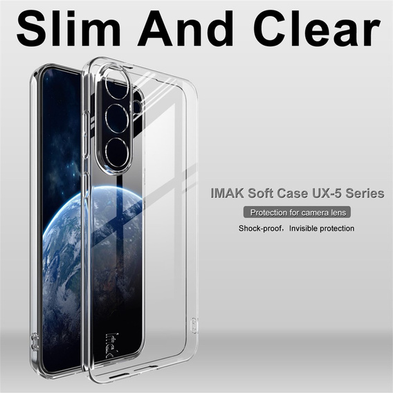 Etui IMAK do Samsung Galaxy S25 FE, UX-5 Series Slim, przezroczyste