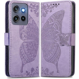 Etui z klapką do Motorola Edge 50 Neo / Motorola ThinkPhone 25, Butterfly, fioletowe