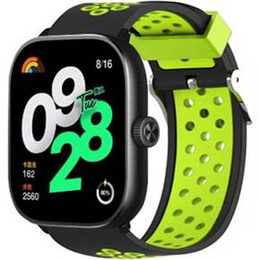 Pasek Silikonowy do Xiaomi Redmi Watch 4, Czarny/Zielony
