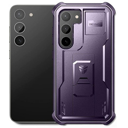 Etui pancerne do Samsung Galaxy S23, Dexnor Full Body (One Frame), fioletowe