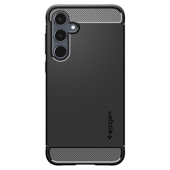 Etui Spigen do Samsung Galaxy A55 5G, Rugged Armor, czarne + Szkło Hartowane