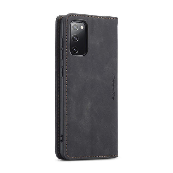 Etui CASEME do Samsung Galaxy S20 FE, Leather Wallet Case, czarne