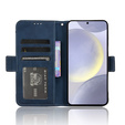 Etui z klapką do Samsung Galaxy S25 FE, Card Slot, granatowe
