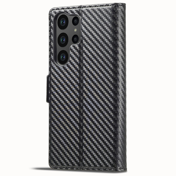 Etui z klapką do Samsung Galaxy S25 Ultra, Carbon LC.IMEEKE, czarne