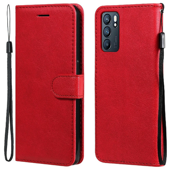 Etui Wallet do Oppo Reno6 5G, Red