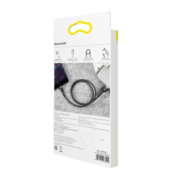 Baseus Cafule – kabel USB-A do Lightning 0,5 m 2,4A - szaro-czarny