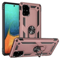 Etui pancerne do Samsung Galaxy A51, Nox Case Ring, różowe rose gold