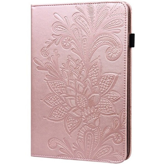 Etui do Samsung Galaxy Tab A8 10.5 SM-X200 SM-X205, Flowers, różowe rose gold