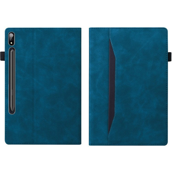 Etui do Lenovo Tab P12 Pro 12.6, Classic, z miejscem na rysik, niebieskie