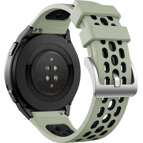 Pasek silikonowy do Huawei Watch GT 2e, Zielony / Czarny