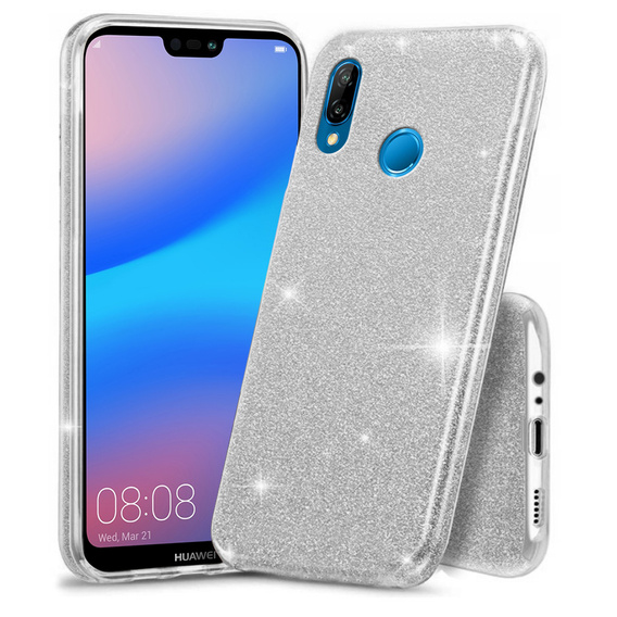 Etui Glitter Case do Huawei P20 Lite, Silver