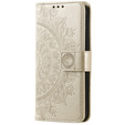 Etui z klapką do Xiaomi Redmi Note 13 Pro+, Mandala, złote
