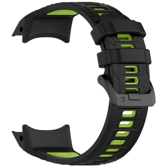 Pasek silikonowy do Garmin Instinct 3 Solar / Instinct 3 AMOLED 45mm – sportowy, czarno-zielony